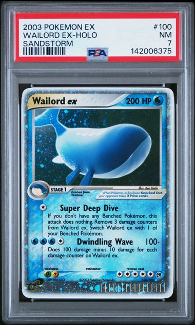 Wailord ex #100 - [Graded PSA 7] Sandstorm (SS)