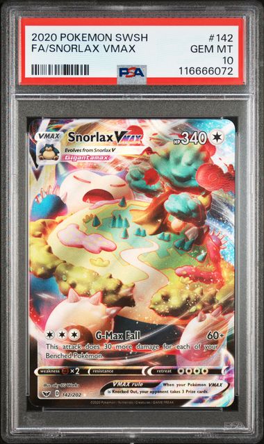 Snorlax Vmax #142 - [Graded PSA 10] Sword & Shield