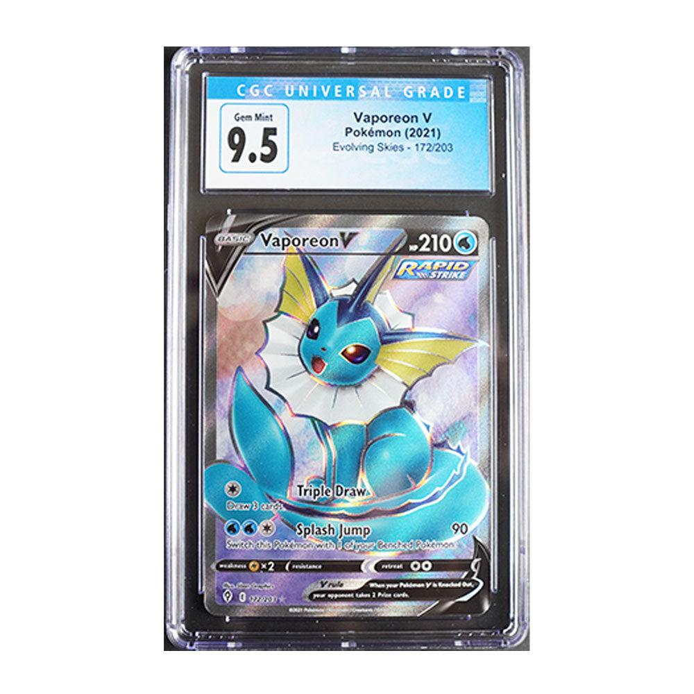 Vaporeon V [Full Art, Graded CGC 9.5] -  Evolving Skies (SWSH07)