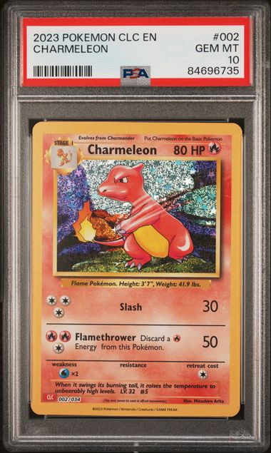 Charizard #3, Charmeleon #2, & Charmander #1 (Sequential Set) - [Graded PSA 10] Trading Card Game Classic (CL)