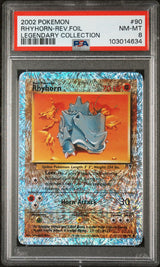 Rhyhorn #90 - [Reverse Holo, Graded PSA 8] Legendary Collection