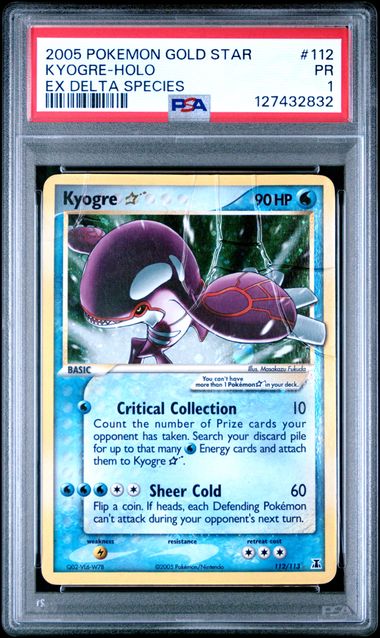 Kyogre Star #112 - [Graded PSA 1] EX Delta Species (DS)