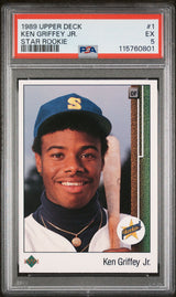 Ken Griffey Jr. 1989 Upper Deck #1 Star Rookie - [PSA Graded 5] - Front