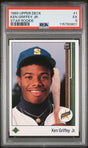 Ken Griffey Jr. 1989 Upper Deck #1 Star Rookie - [PSA Graded 5] - Front