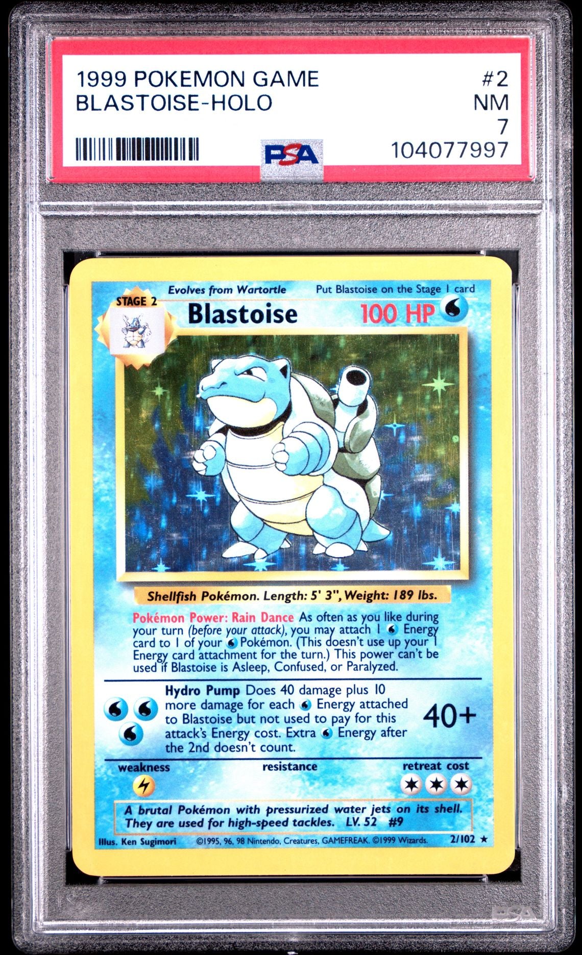 Blastoise #2 - [Graded PSA 7] Base Set