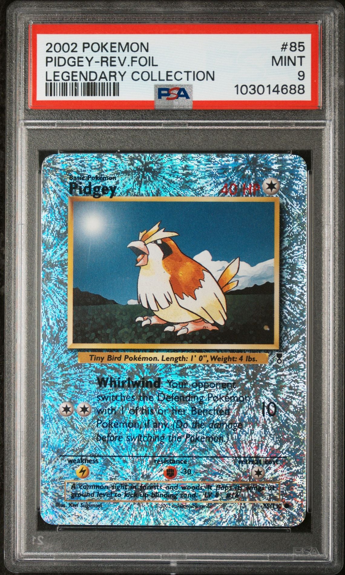 Pidgey #85 - [Reverse Holo, Graded PSA 9] Legendary Collection