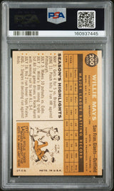 Willie Mays 1960 Topps #200 - [PSA Graded 6] - Back