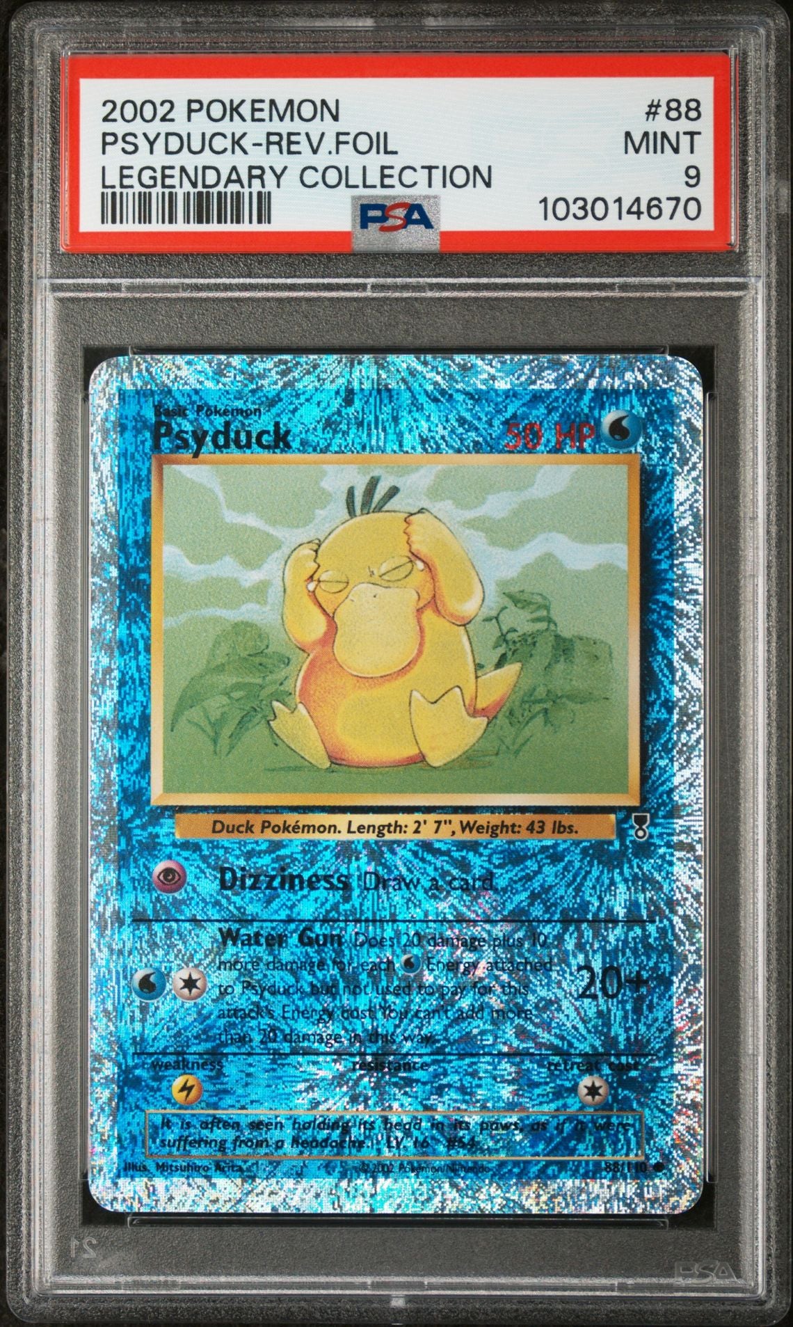 Psyduck #88 - [Reverse Holo, Graded PSA 9] Legendary Collection