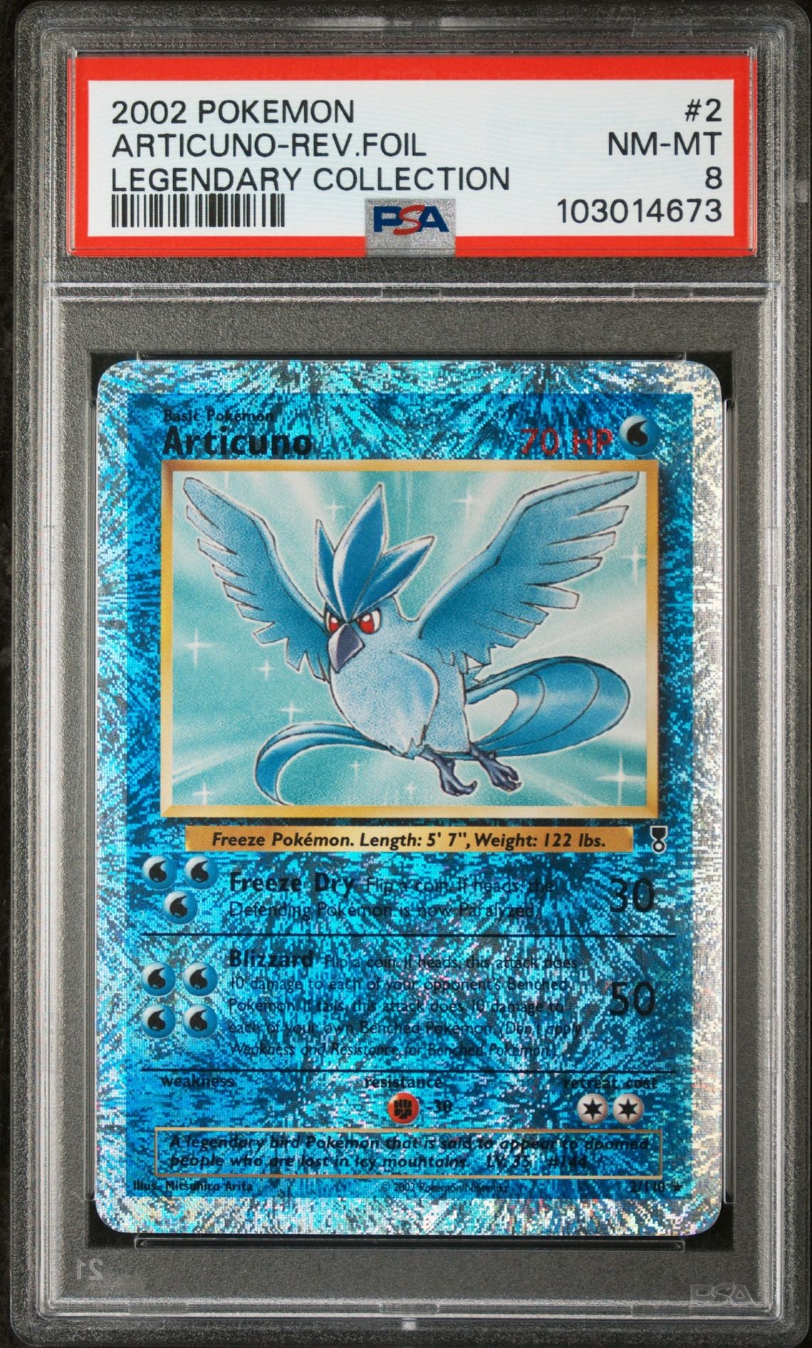 Articuno #2 - [Reverse Holo, Graded PSA 8] Legendary Collection