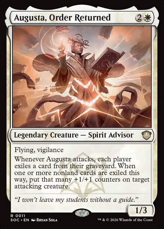 Augusta, Order Returned (11) - Secrets of Strixhaven Commander (SOC)