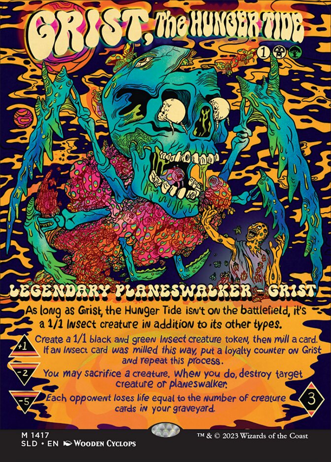 Grist, the Hunger Tide (1417) - [Foil, Borderless] Secret Lair Drop (SLD)