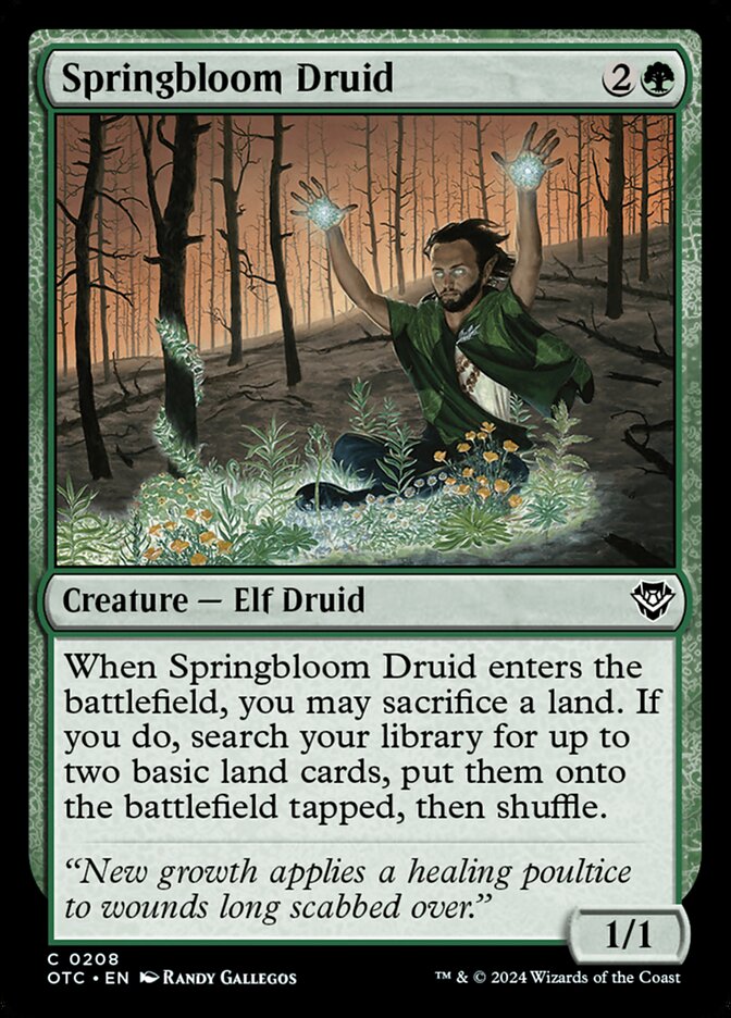 Springbloom Druid (208) - Outlaws of Thunder Junction Commander (OTC)