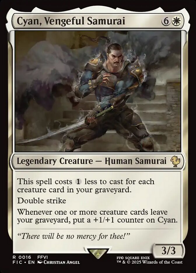 Cyan, Vengeful Samurai (16) - [Surge Foil] Final Fantasy Commander (FIC)