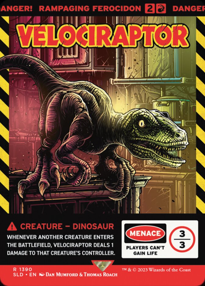 Velociraptor - Rampaging Ferocidon (1390) - Secret Lair Drop (SLD)