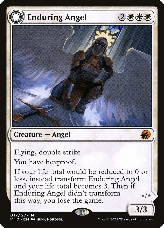 Enduring Angel // Angelic Enforcer (17) - Innistrad: Midnight Hunt (MID)