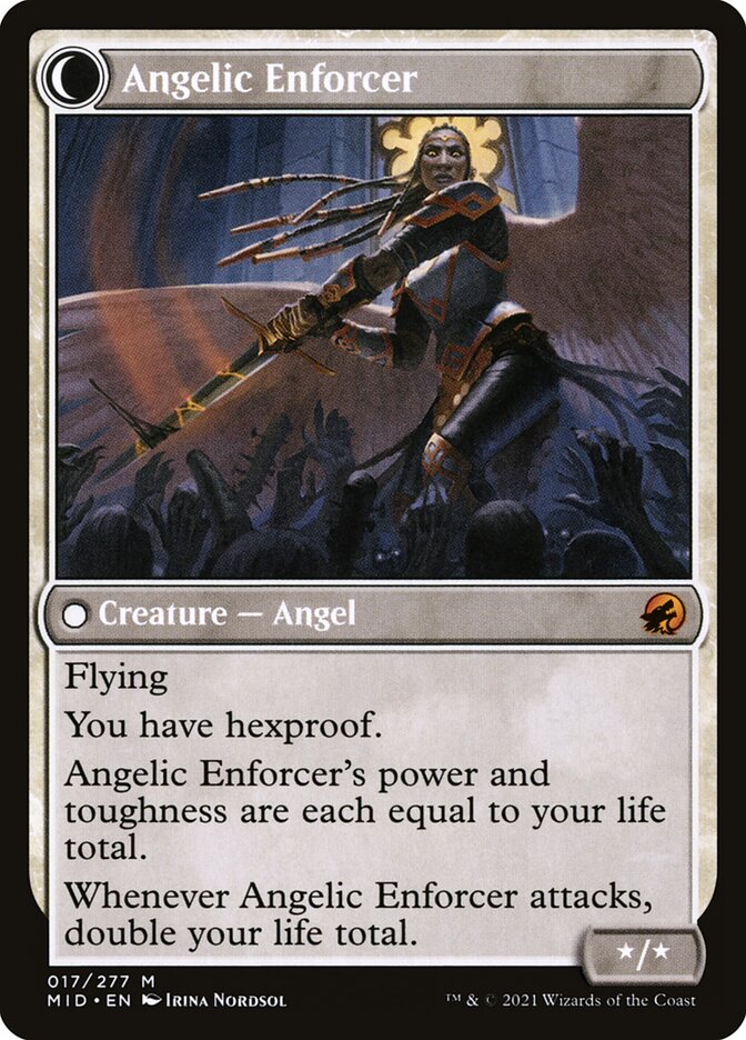 Enduring Angel // Angelic Enforcer (17) - Innistrad: Midnight Hunt (MID)