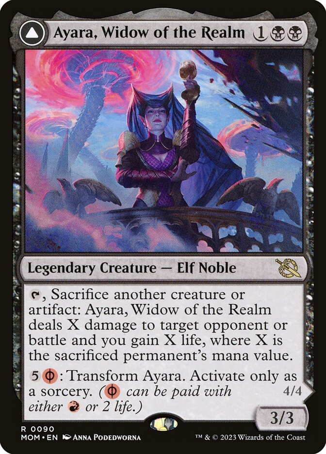 Ayara, Widow of the Realm // Ayara, Furnace Queen (90) - March of the Machine (MOM)