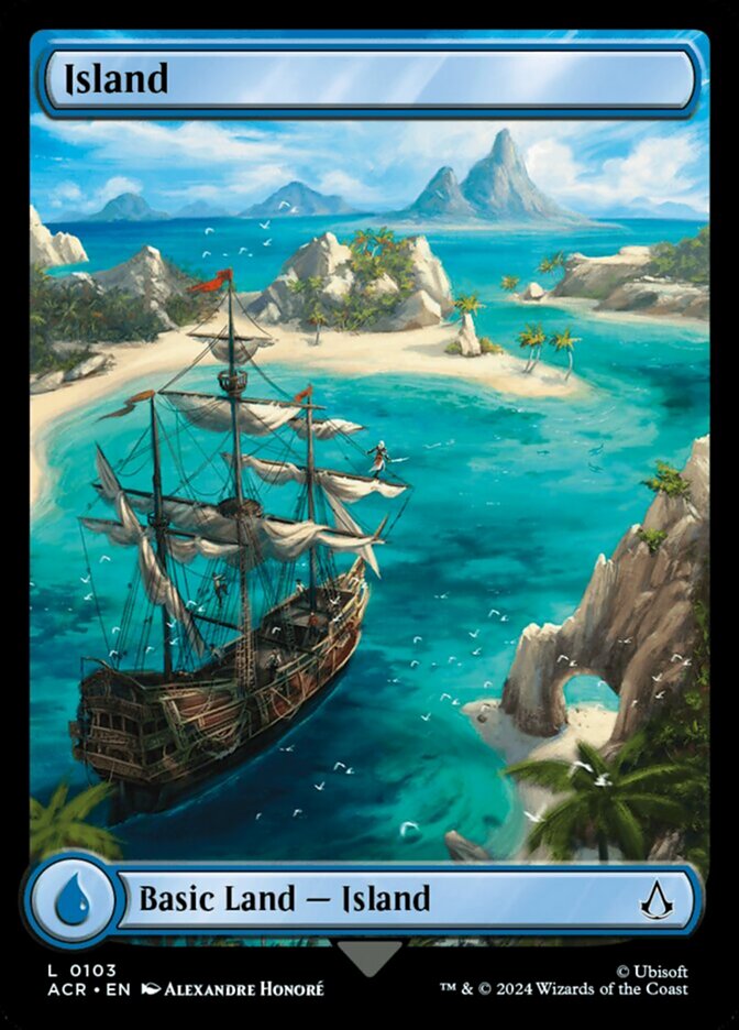 Island (103) - [Foil, Full Art] Assassin's Creed (ACR)