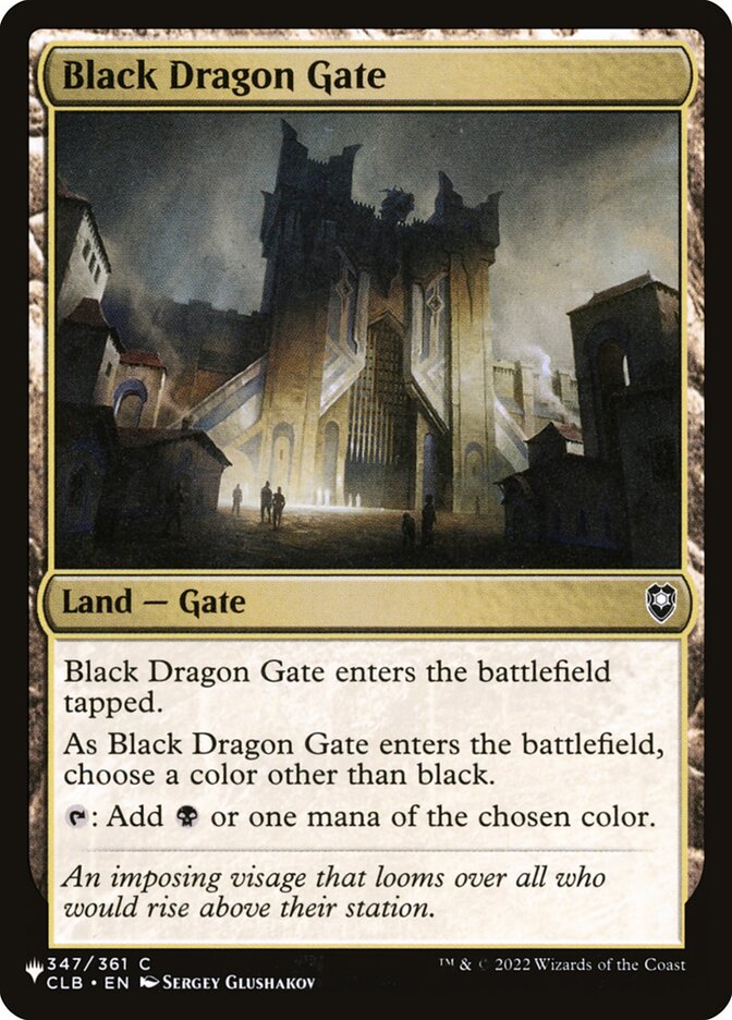 Black Dragon Gate (CLB-347) - The List (PLST)