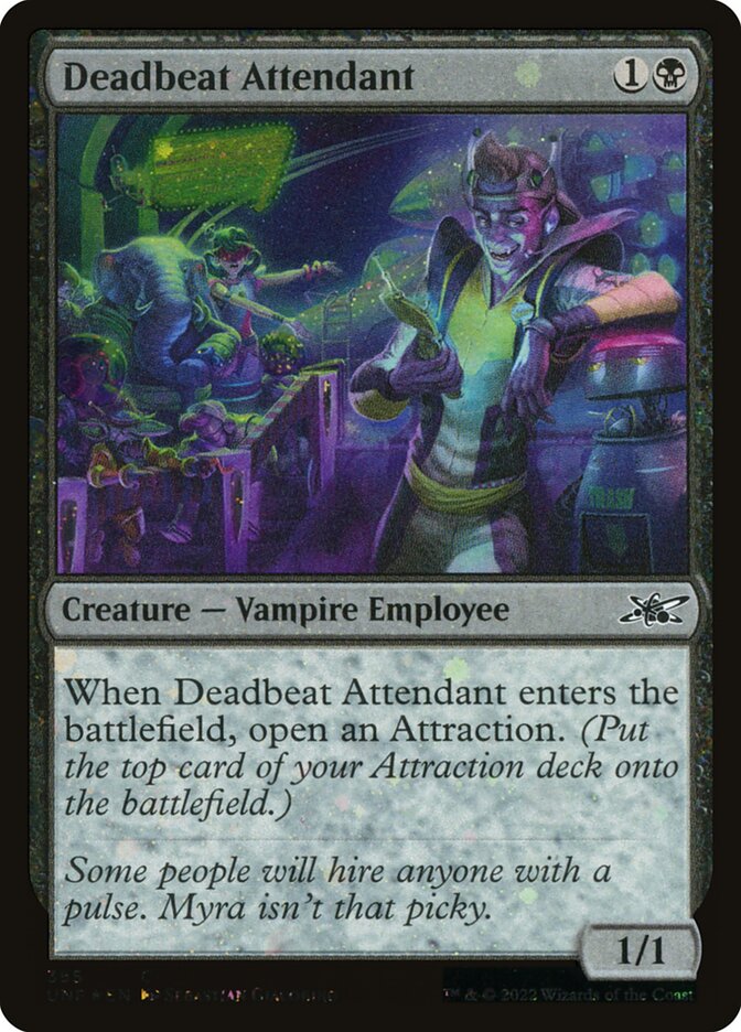 Deadbeat Attendant (355) - Unfinity (UNF)
