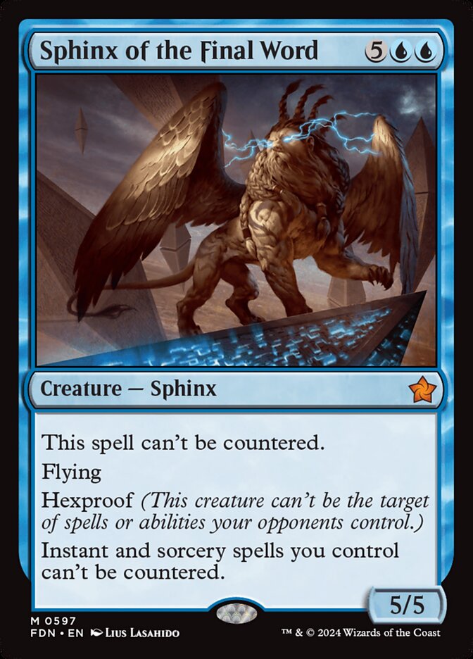 Sphinx of the Final Word (597) - Foundations (FDN)