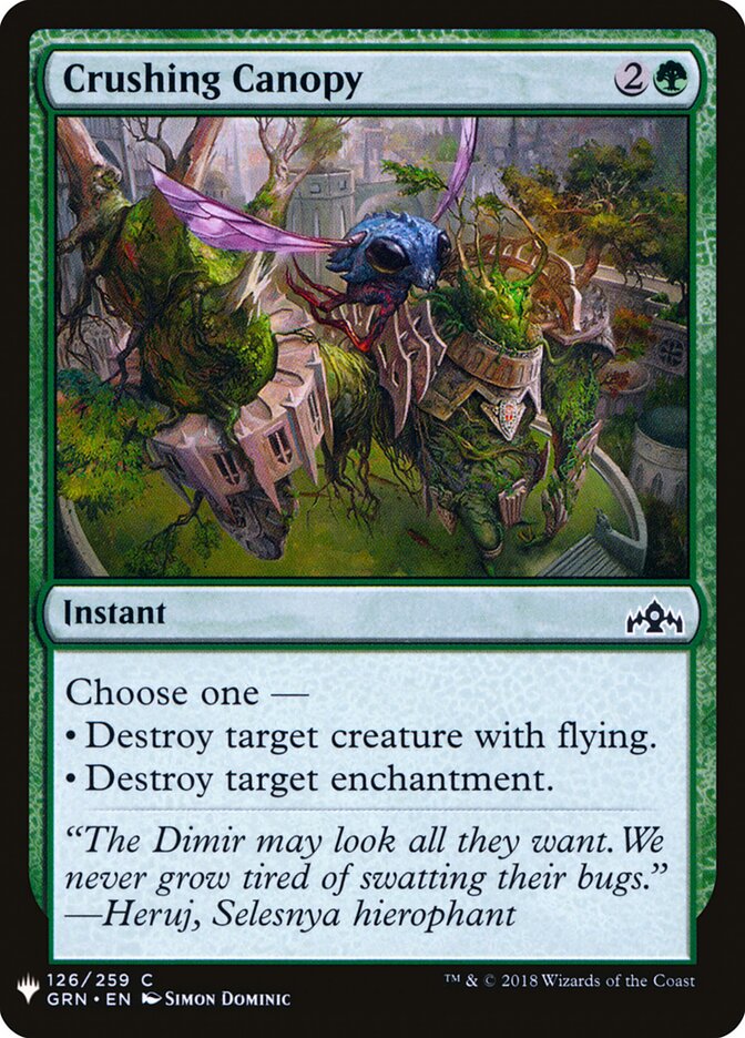 Crushing Canopy (GRN-126) - The List (PLST)