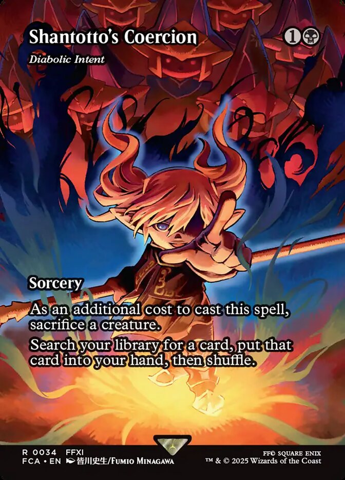 Shantotto's Coercion - Diabolic Intent (34) - [Foil, Borderless] Final Fantasy: Through the Ages (FCA)