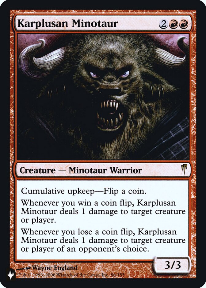 Karplusan Minotaur (CSP-86) - The List (PLST)