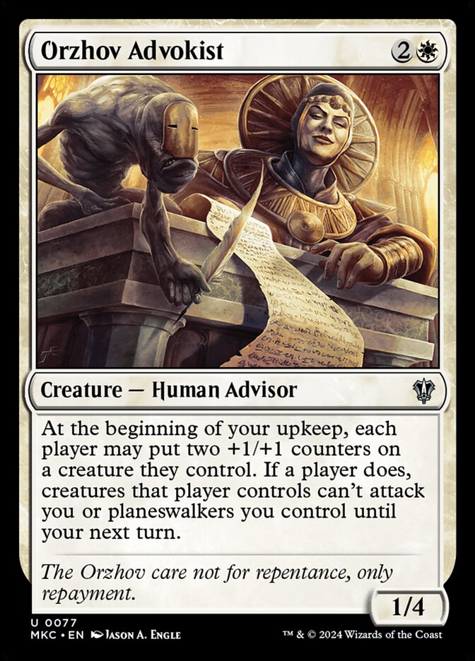 Orzhov Advokist (77) - Murders at Karlov Manor Commander (MKC)