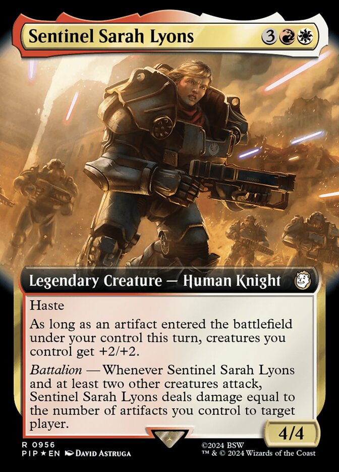 Sentinel Sarah Lyons - [Surge Foil, Extended Art] Fallout (PIP)