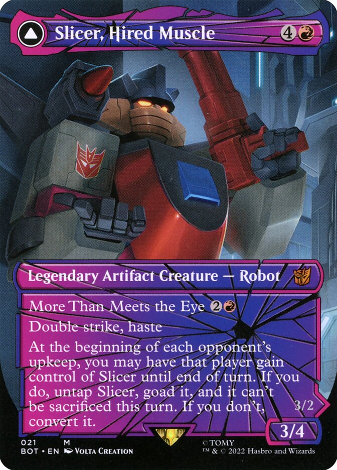Slicer, Hired Muscle // Slicer, High-Speed Antagonist (21) - Transformers (BOT)