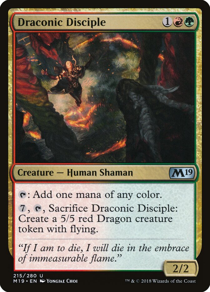 Draconic Disciple (215) - Core Set 2019 (M19)