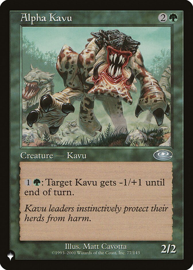 Alpha Kavu (PLS-77) - The List (PLST)