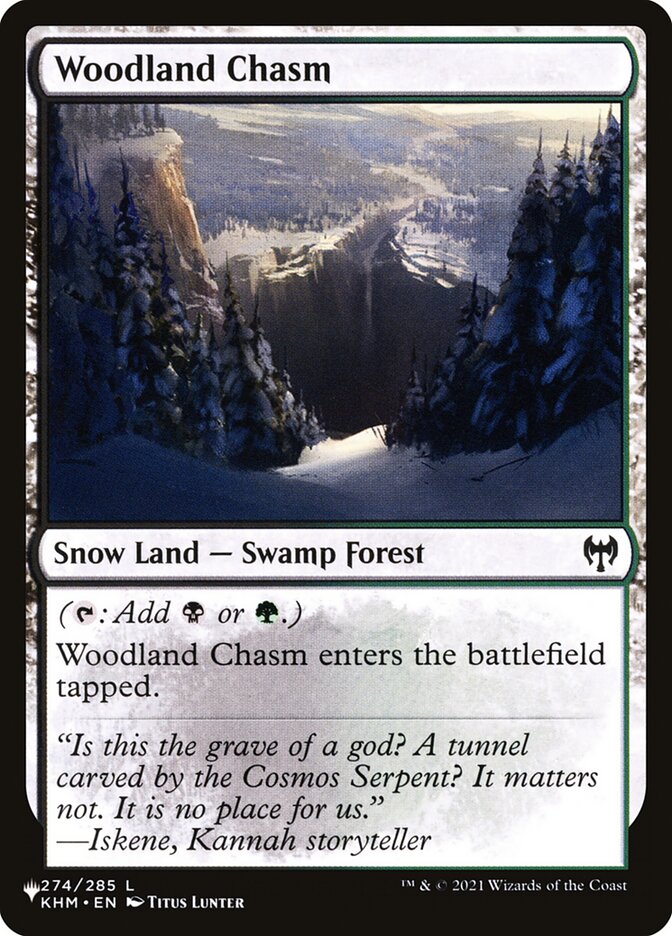 Woodland Chasm (KHM-274) - The List (PLST)