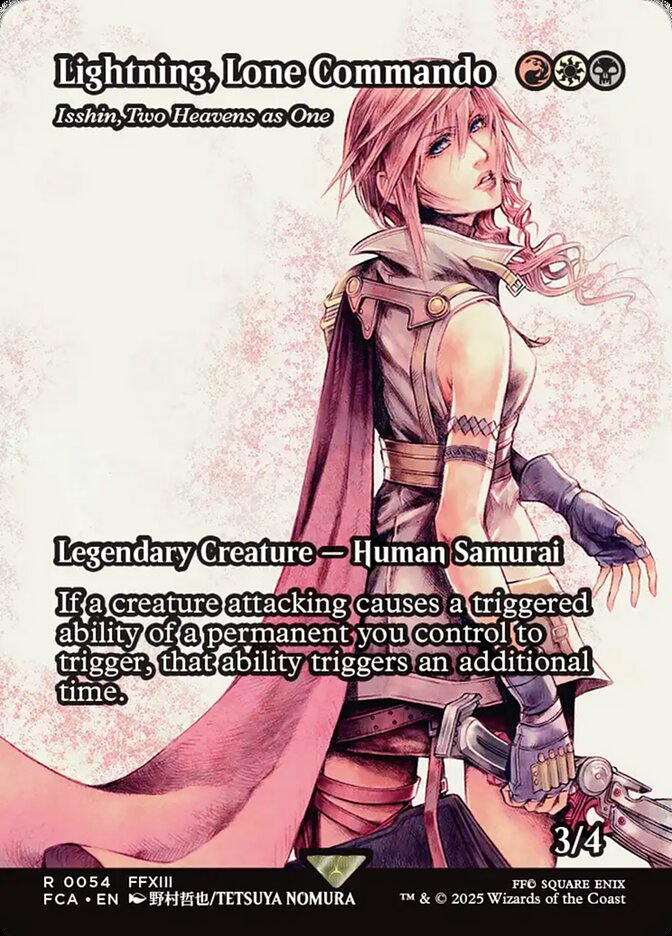 Lightning, Lone Commando - Isshin, Two Heavens as One (54) - [Foil, Borderless] Final Fantasy: Through the Ages (FCA)