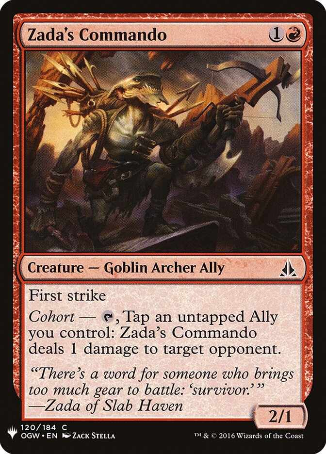 Zada's Commando (OGW-120) - The List (PLST)