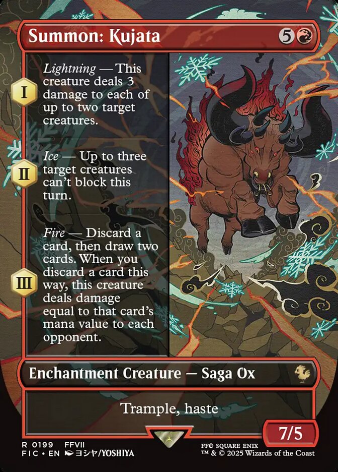 Summon: Kujata (199) - [Foil, Borderless] Final Fantasy Commander (FIC)