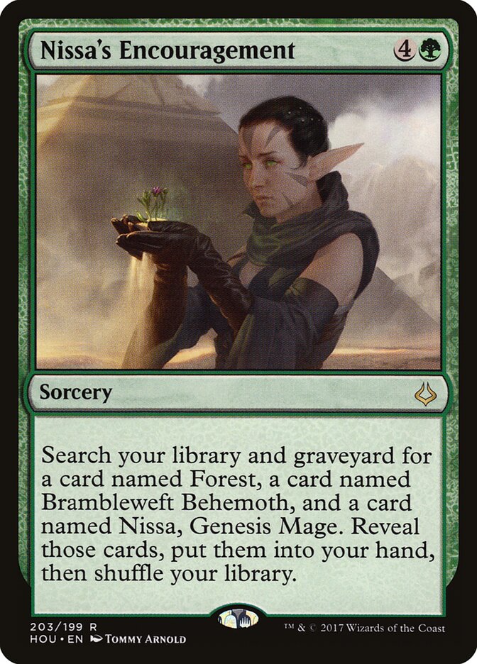 Nissa's Encouragement (203) - Hour of Devastation (HOU)