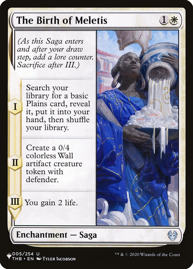 The Birth of Meletis (THB-5) - The List (PLST)