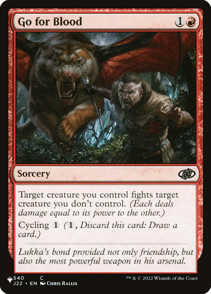 Go for Blood (J22-540) - The List (PLST)