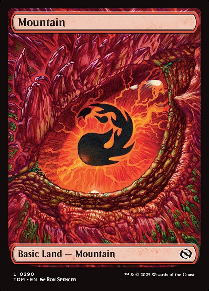 Mountain (290) - [Foil, Full Art] Tarkir: Dragonstorm (TDM)