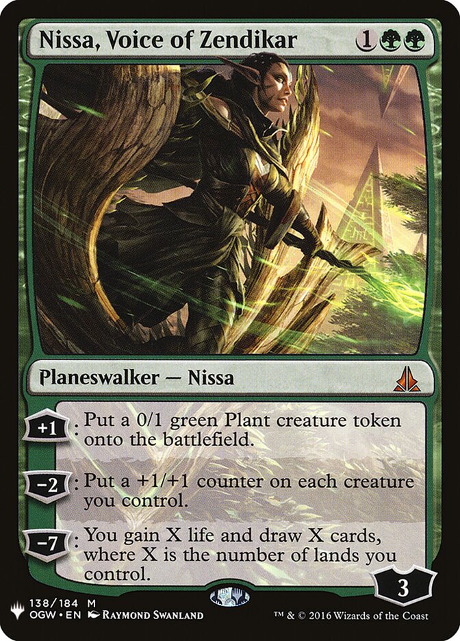 Nissa, Voice of Zendikar (OGW-138) - The List (PLST)