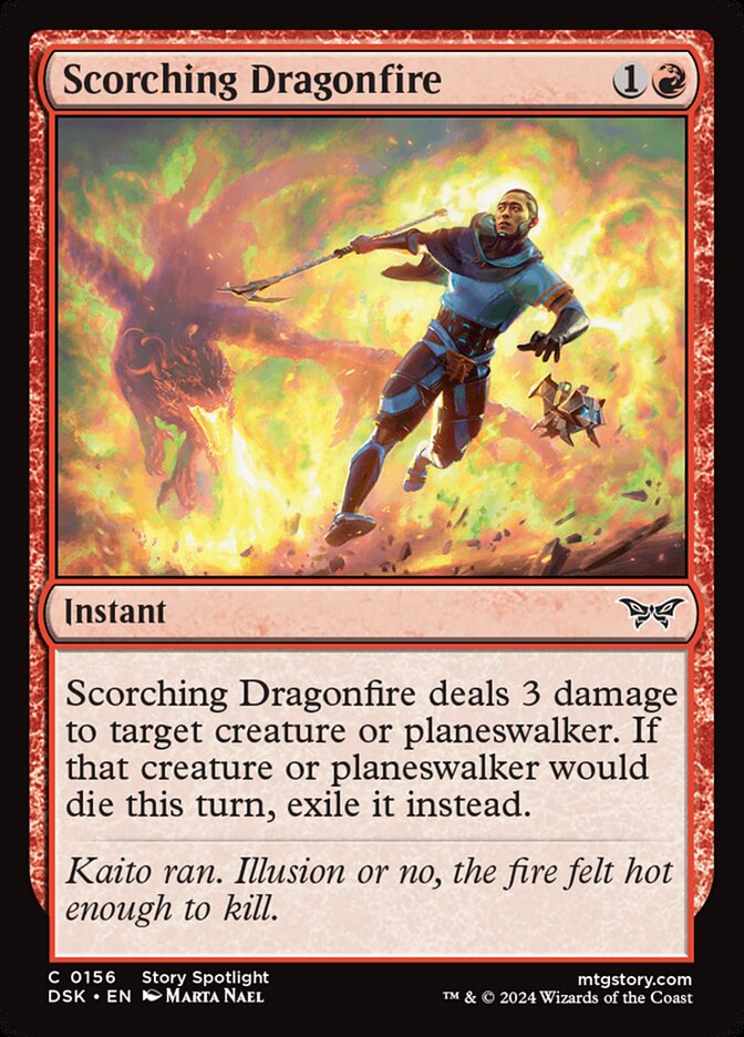 Scorching Dragonfire - [Foil] Duskmourn: House of Horror (DSK)