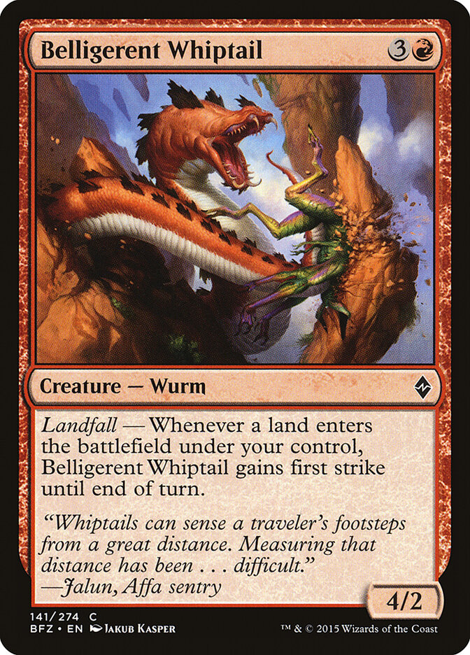 Belligerent Whiptail (141) - Battle for Zendikar (BFZ)