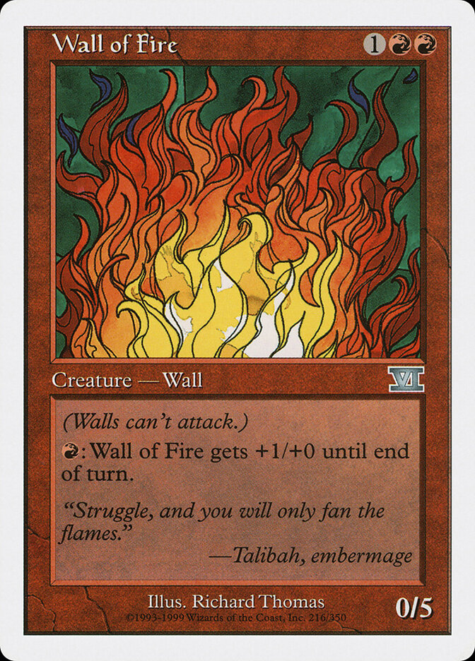 Wall of Fire (216) - Classic Sixth Edition (6ED)