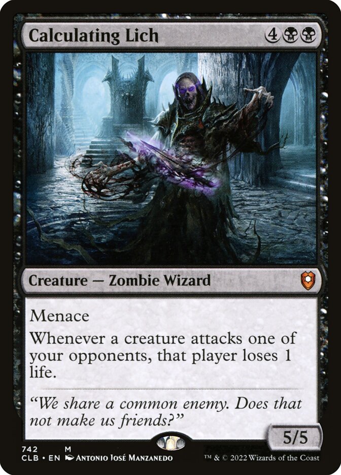 Calculating Lich (742) - Commander Legends: Battle for Baldur's Gate (CLB)