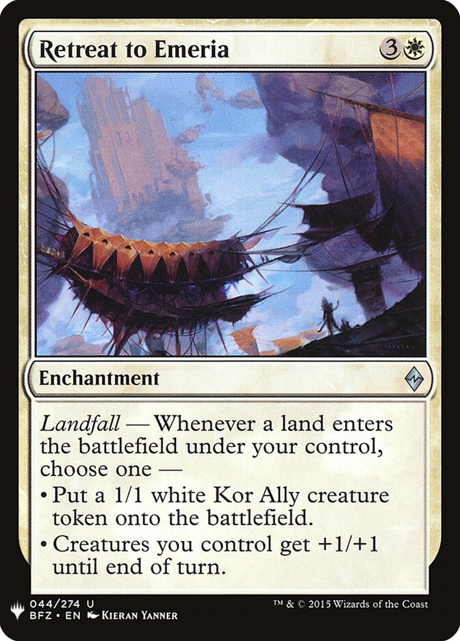 Retreat to Emeria (BFZ-44) - The List (PLST)