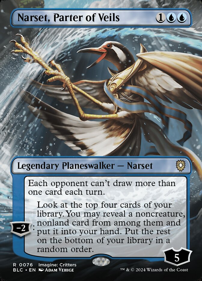 Narset, Parter of Veils - [Borderless] Bloomburrow Commander (BLC)