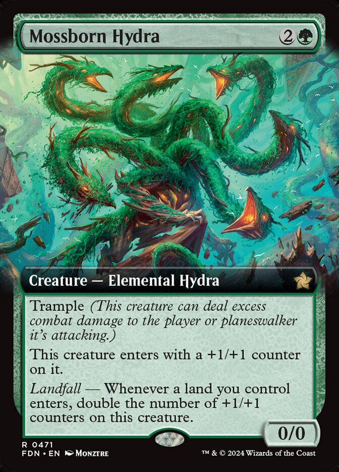 Mossborn Hydra - [Extended Art] Foundations (FDN)