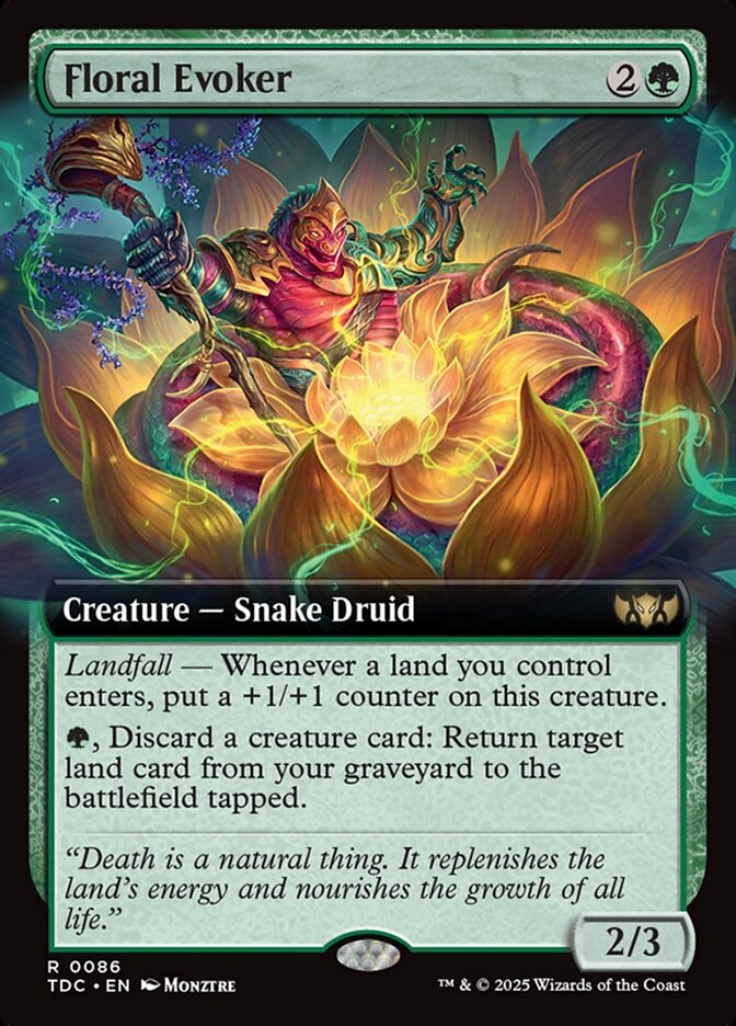 Floral Evoker - [Extended Art] Tarkir: Dragonstorm Commander (TDC)